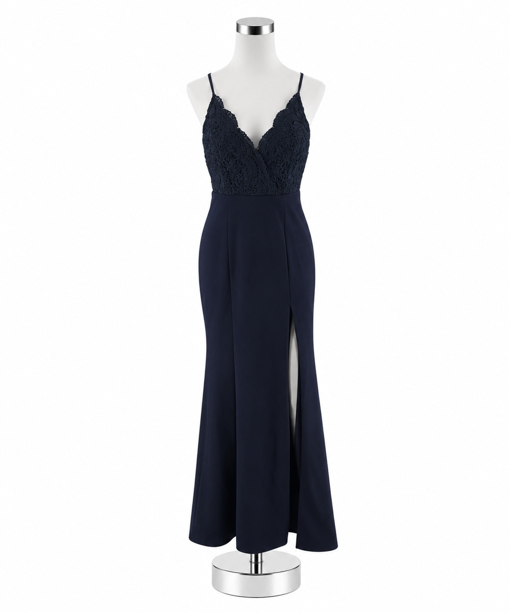 Lulus Awaken My Love Navy Blue Lace Maxi Dress Size Medium